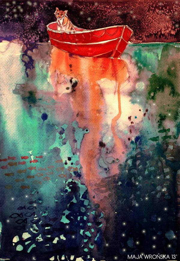 Watercolor Architectures by Maja Wronska