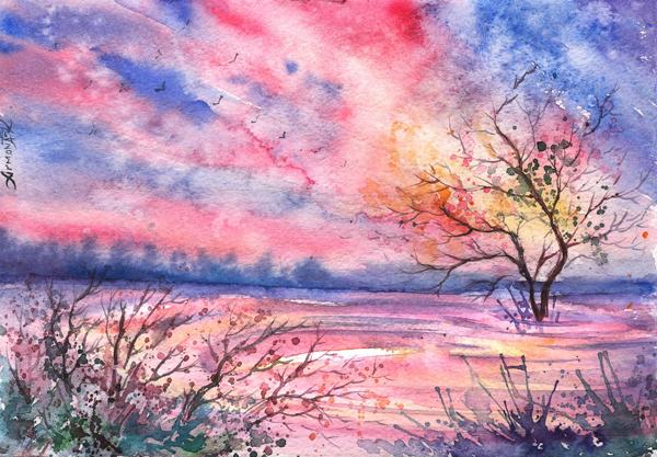 Watercolor Paintings by Anna Armona