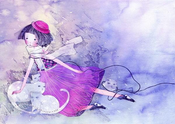 Watercolor Paintings by Nguyenshishi
