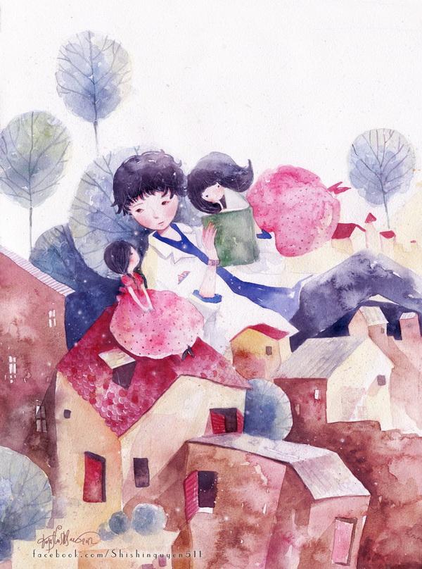 Watercolor Paintings by Nguyenshishi