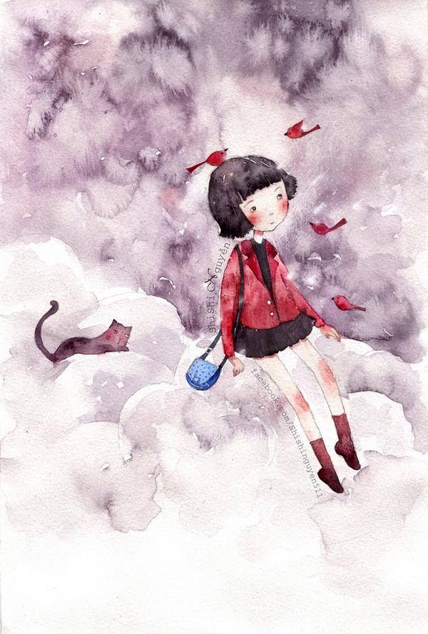 Watercolor Paintings by Nguyenshishi