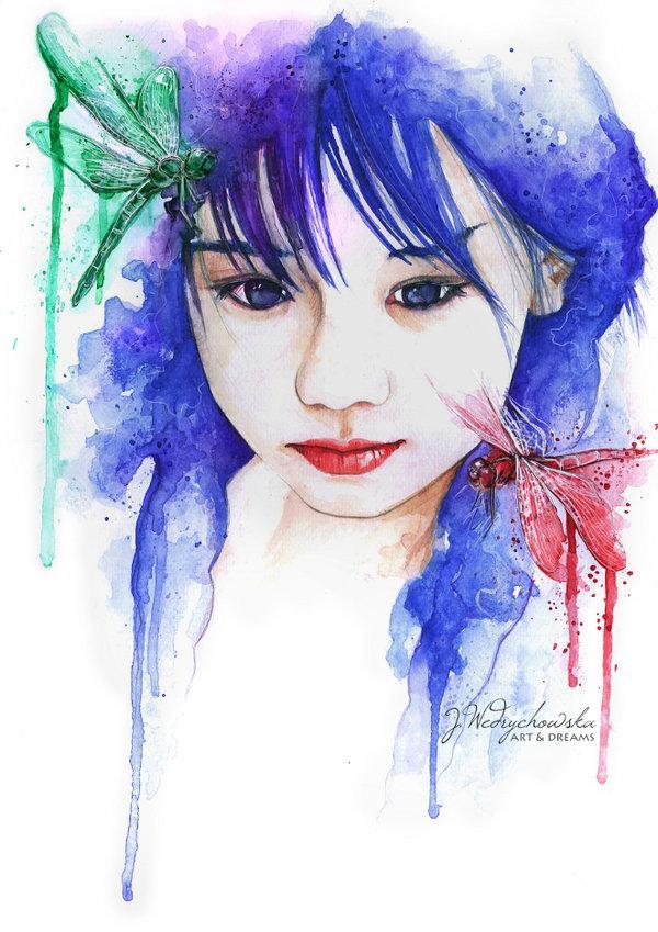 Watercolor Portraits by Joanna Wedrychowska