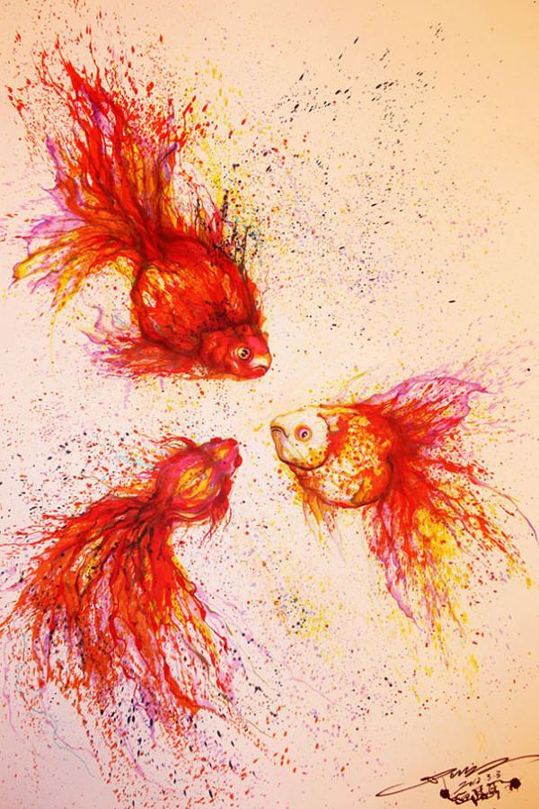 Paintings by Hua Tunan