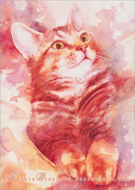 Cat Watercolors by Aurora Wienhold