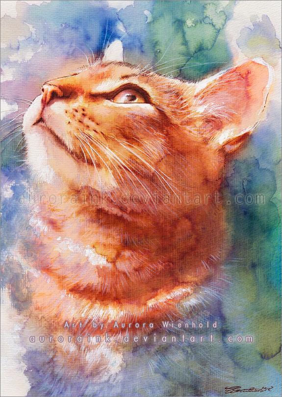 Cat Watercolors by Aurora Wienhold