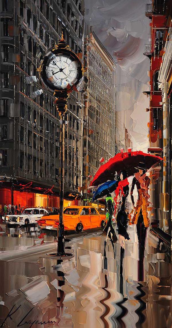Cityscapes Paintings by Kal Gajoum