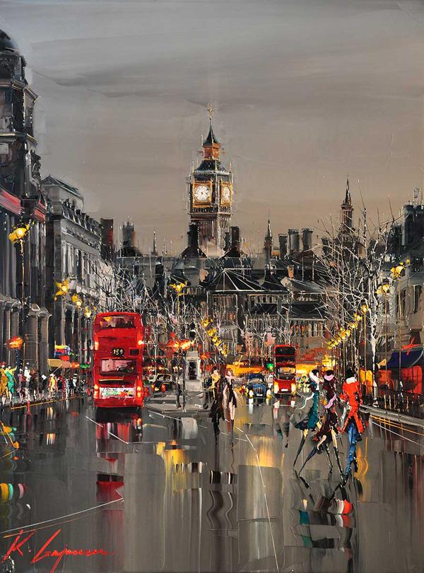 Cityscapes Paintings by Kal Gajoum