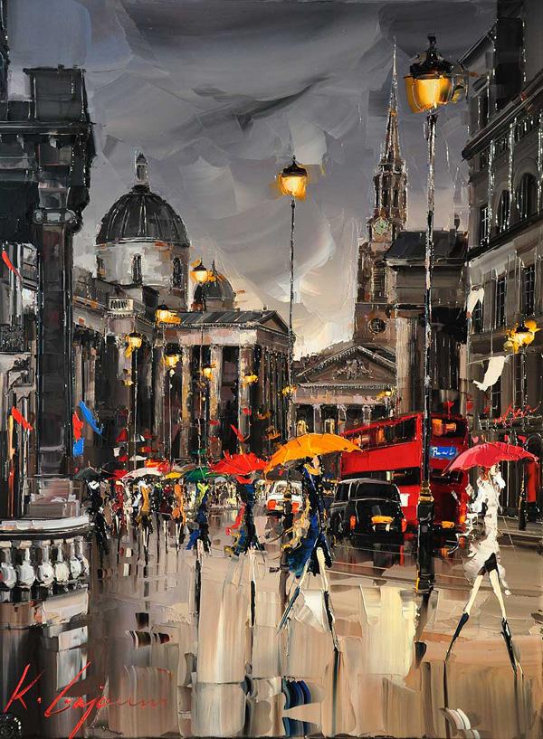 Cityscapes Paintings by Kal Gajoum