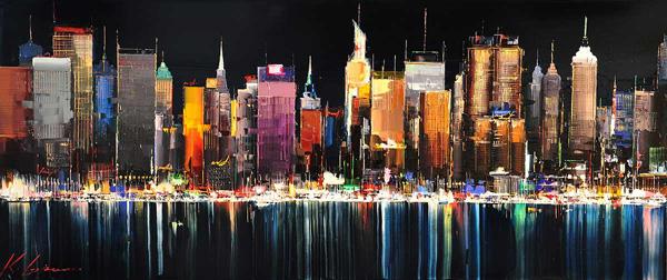 Cityscapes Paintings by Kal Gajoum