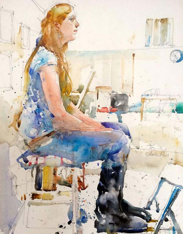 Watercolor Figurative Paintings by Charles Reid