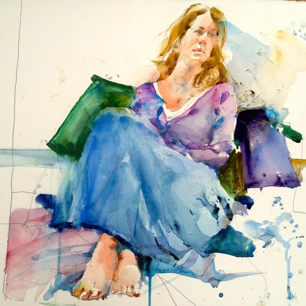 Watercolor Figurative Paintings by Charles Reid