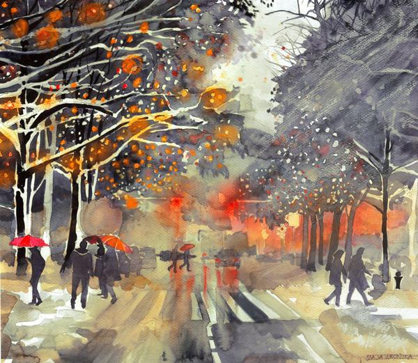 Watercolor Paintings by Maja Wrońska