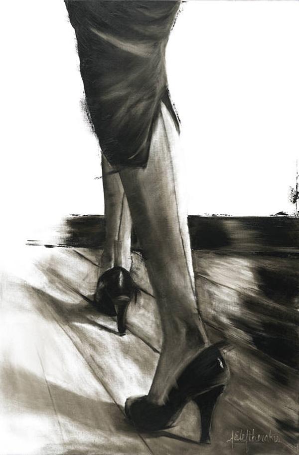 Sepia Series Paintings by Janel Eleftherakis