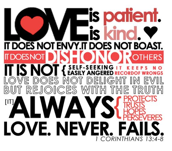 Love is patient love is kind