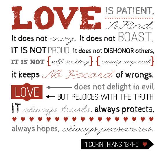 Love is patient love is kind