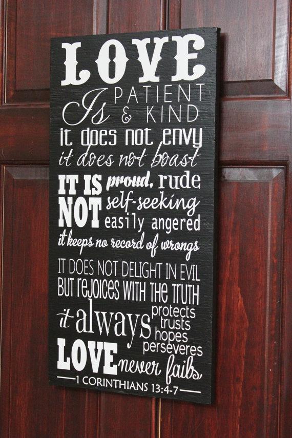 Love is patient love is kind