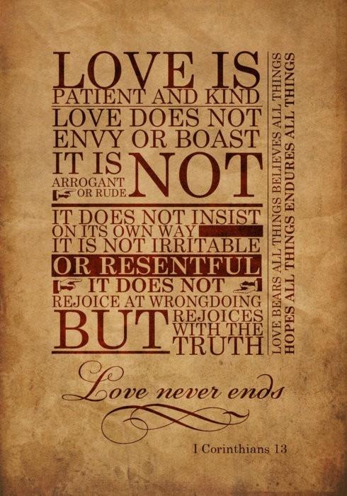 Love is patient love is kind