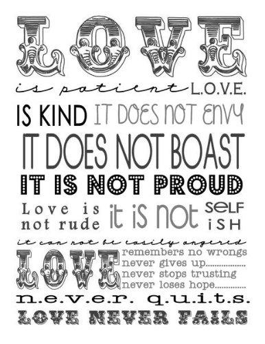 Love is patient love is kind