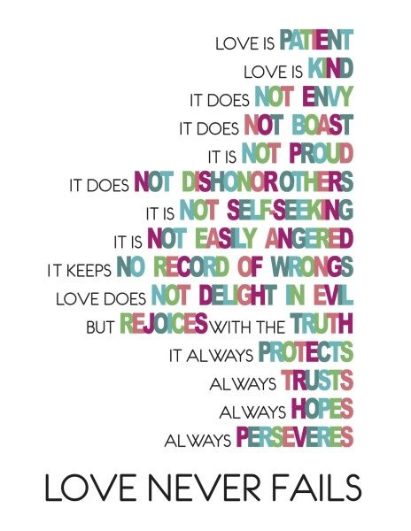 Love is patient love is kind