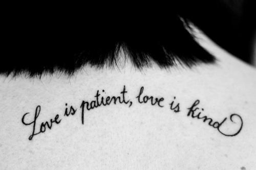 Love is patient love is kind