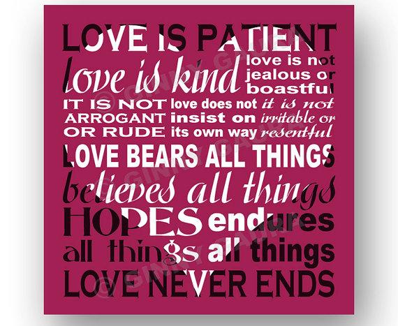 Love is patient love is kind