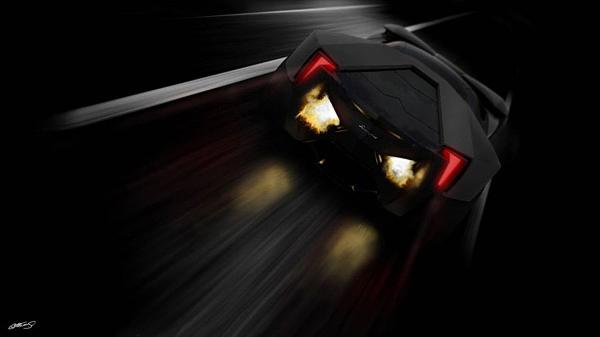 Aggressive Lamborghini Ankonian Concept Car