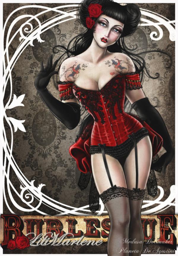 22 lily_marlene_burlesque_by_medusa_thedollmaker Tattoo Illustrations 30 Amazing Illustrations for Your Tattoo Ideas