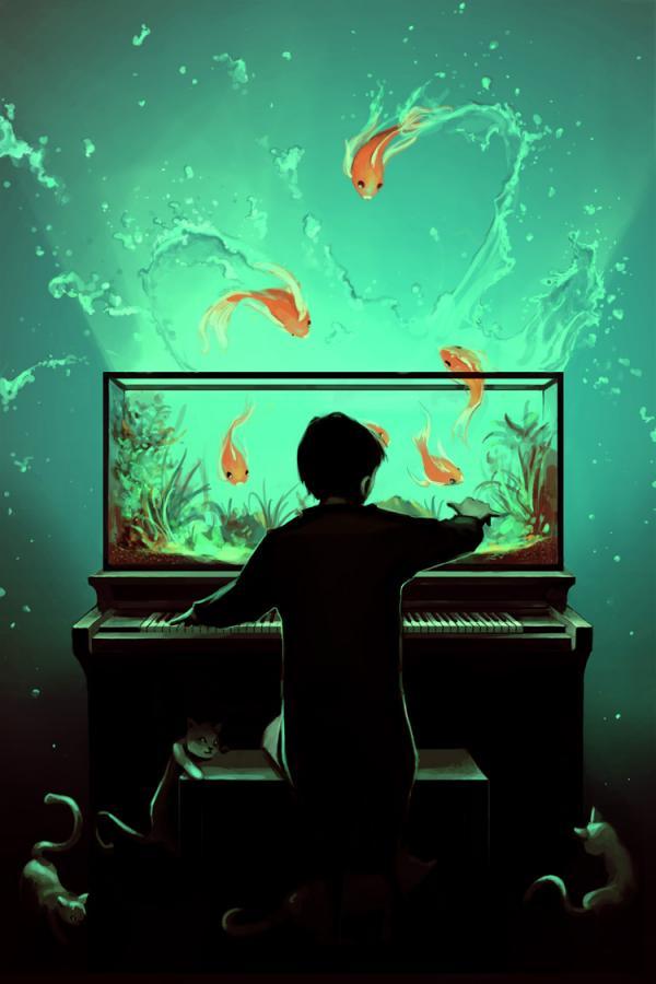 42 le_pianoquarium_by_cyril_rolando600_900 50 Inspiring Examples of Water in Art