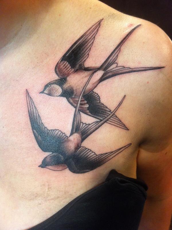 Swallow tattoo 110 Lovely Bird Tattoo Designs