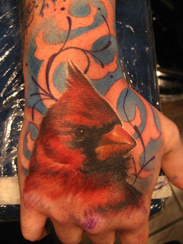 Cardinal filigree 110 Lovely Bird Tattoo Designs