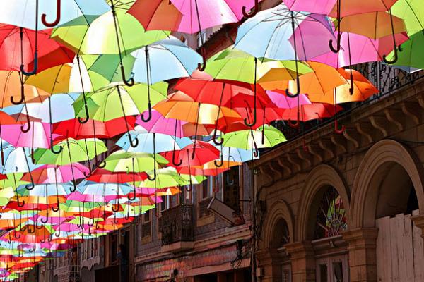 Umbrella Installation in Águeda, Portugal