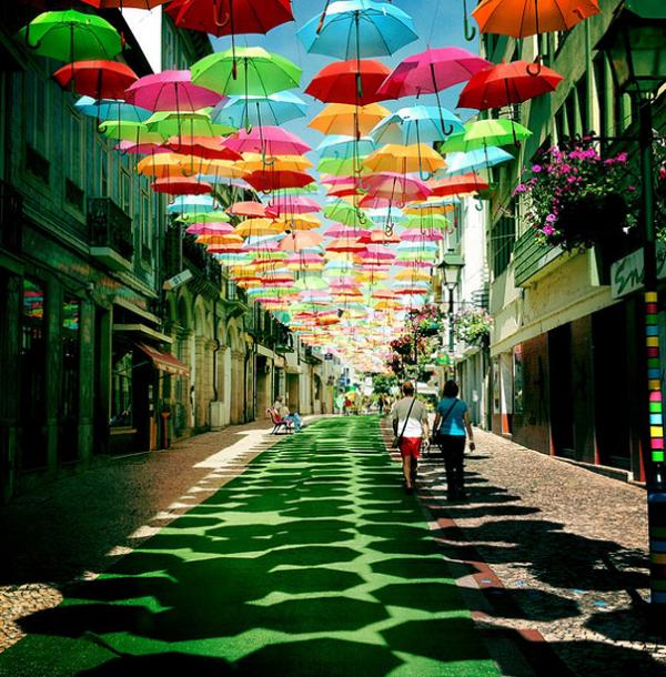 Umbrella Installation in Águeda, Portugal