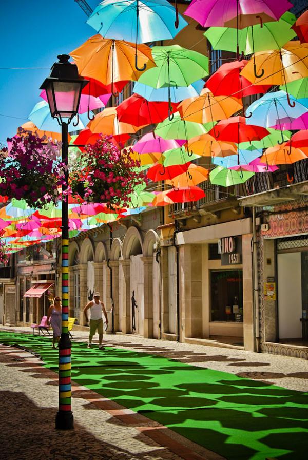 Umbrella Installation in Águeda, Portugal