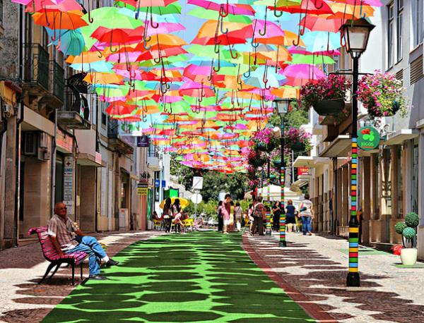 Umbrella Installation in Águeda, Portugal