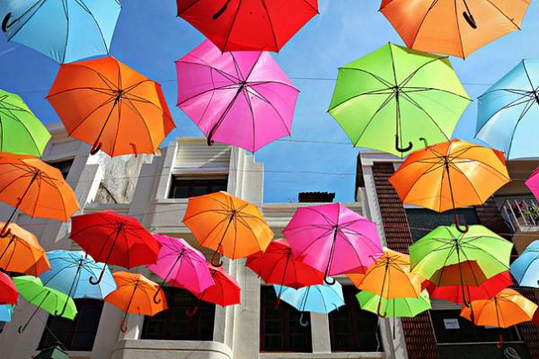 Umbrella Installation in Águeda, Portugal