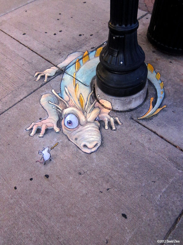 Playful Chalk Art by David Zinn