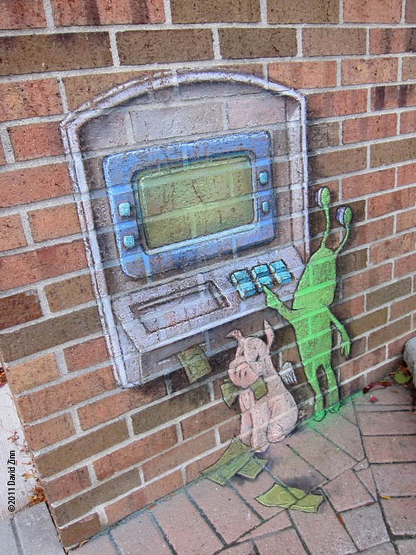 Playful Chalk Art by David Zinn