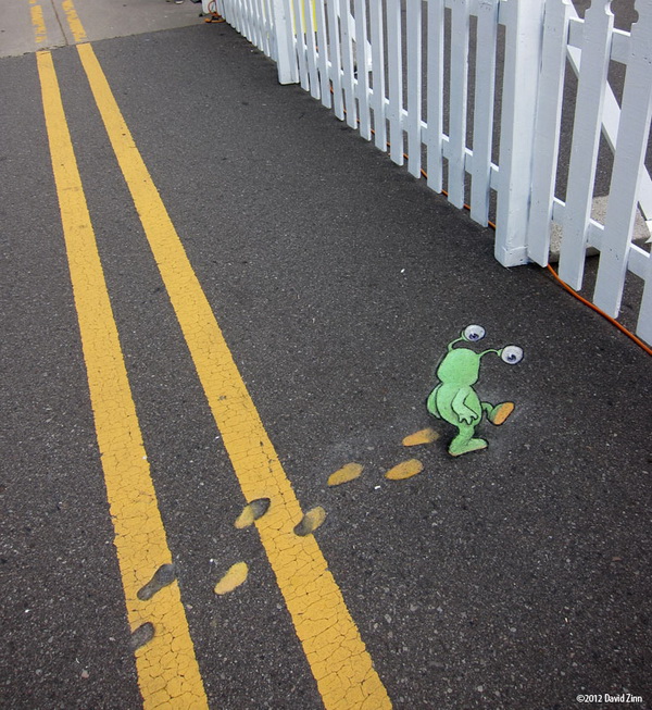 Playful Chalk Art by David Zinn