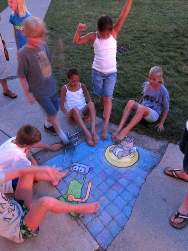 Playful Chalk Art by David Zinn