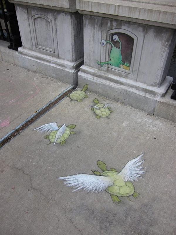 Playful Chalk Art by David Zinn