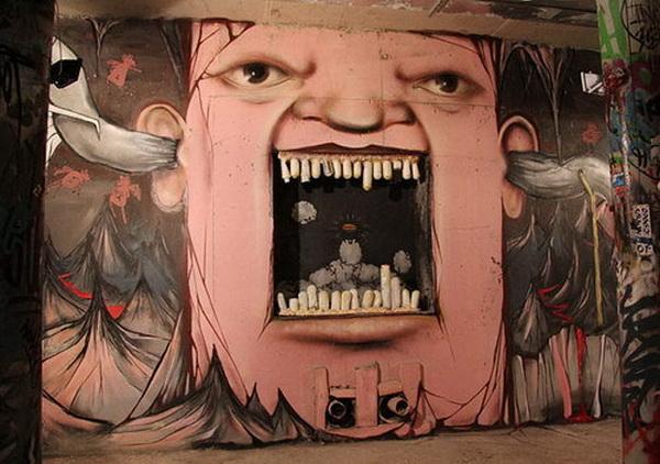The Living Wall - Street Art by Nikita Nomerz