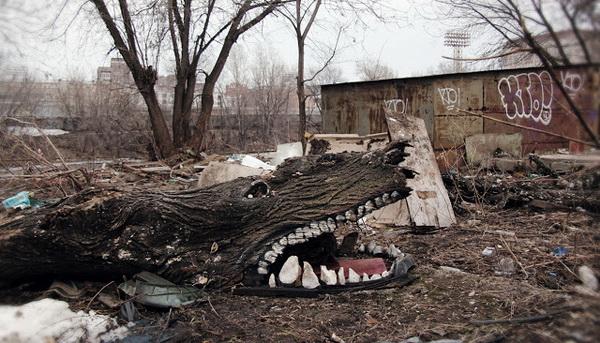 The Living Wall - Street Art by Nikita Nomerz