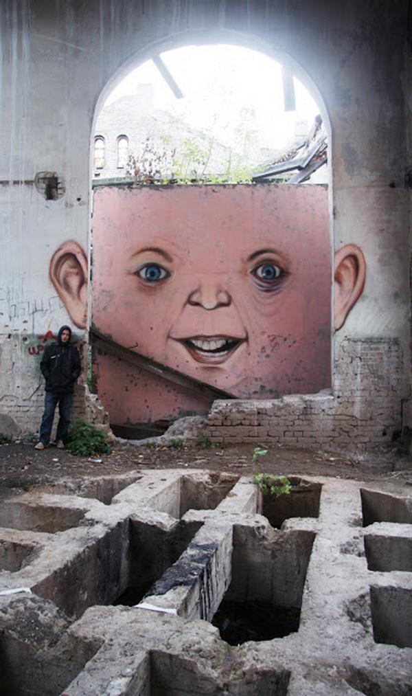 The Living Wall - Street Art by Nikita Nomerz