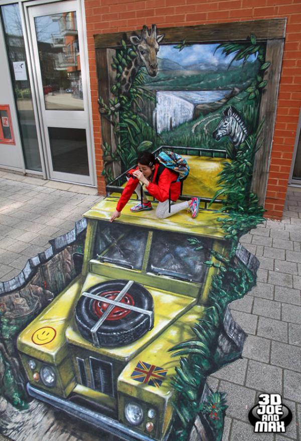 25 Realistic Street Art by 3D Joe and Max
