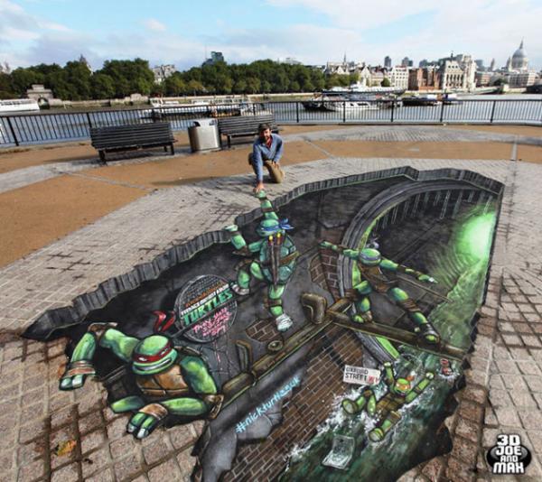 25 Realistic Street Art by 3D Joe and Max