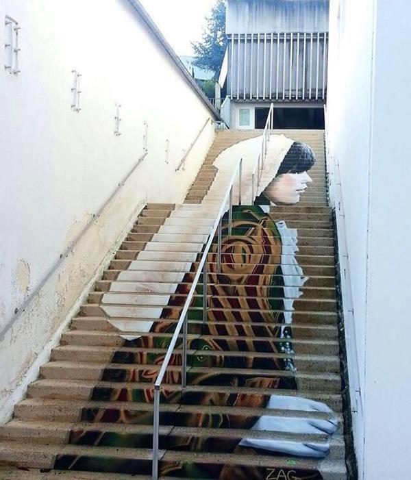 30 Beautiful Street Artworks on Stairs