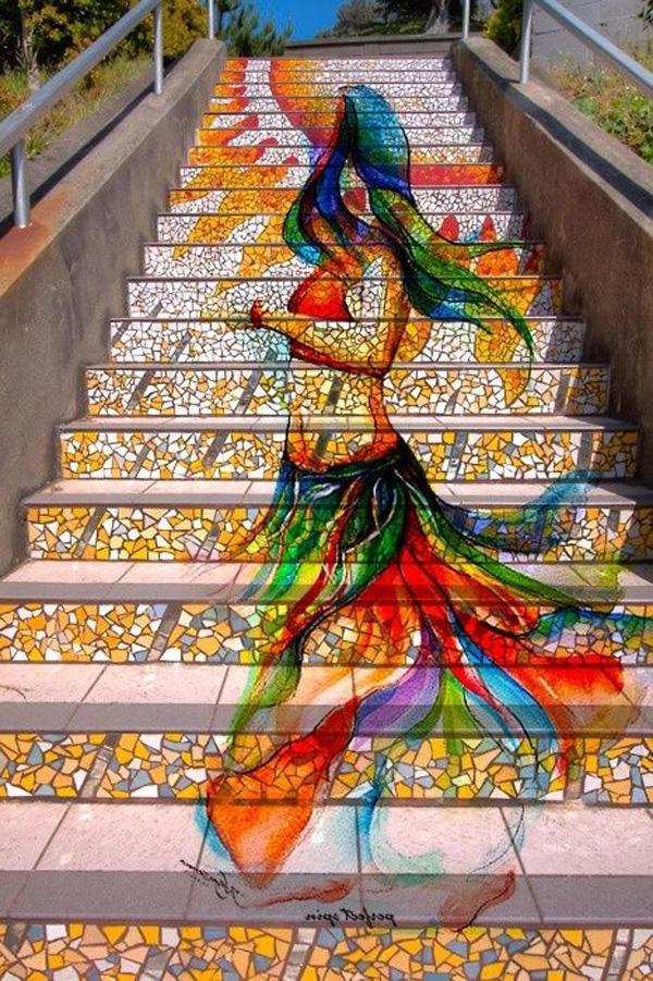 30 Beautiful Street Artworks on Stairs