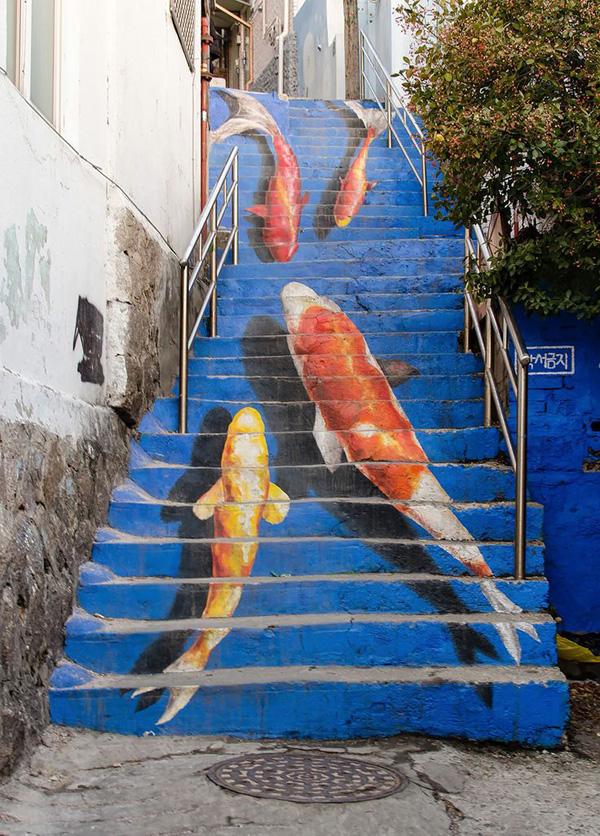 30 Beautiful Street Artworks on Stairs
