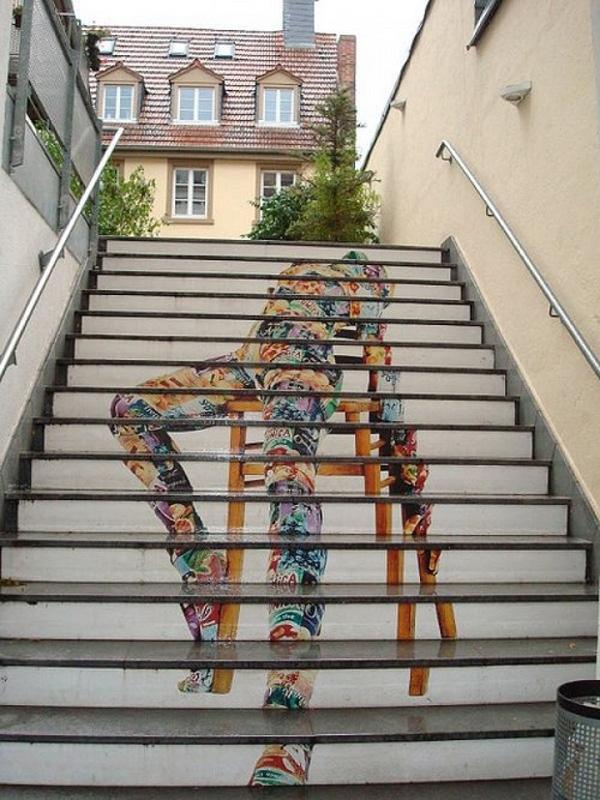 30 Beautiful Street Artworks on Stairs