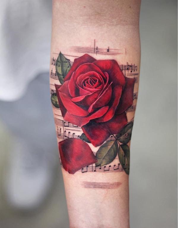 140 Meaningful Rose Tattoo Designs